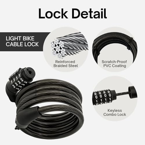 Lightweight four foot combination lock for kids — photo 3