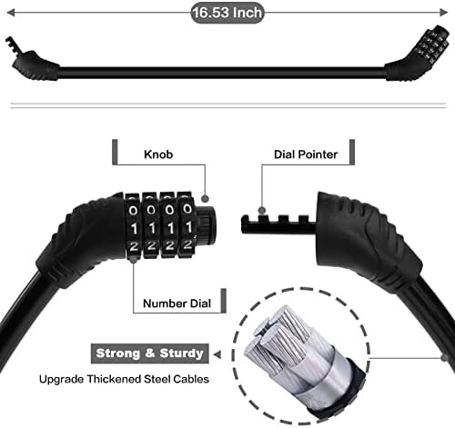 Two pack resettable combination bike cable locks — photo 3