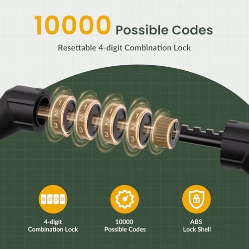 Black four foot combination cable lock — photo 5