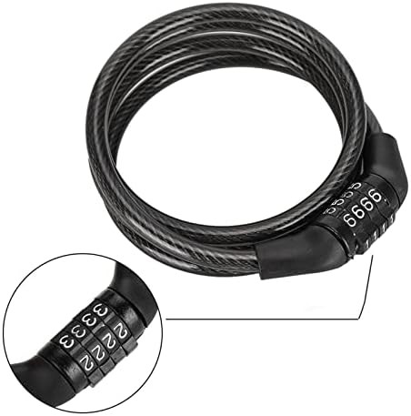 Leapiture 4 digit bicycle steel cable lock — photo 5