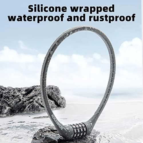 Gray silicone coated combination cable lock — photo 3