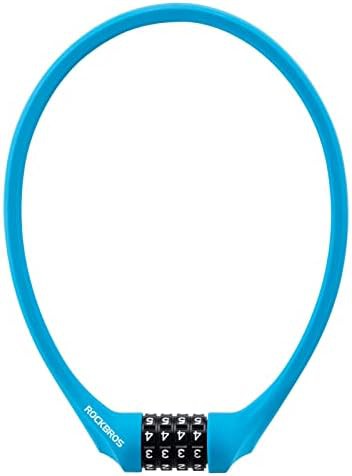Silicone coated four digit combination cable lock