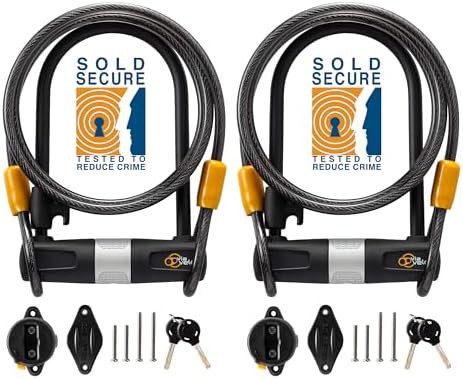 Keyed alike dual u-lock set with cables