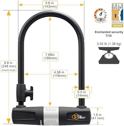Keyed alike dual u-lock set with cables — photo 5
