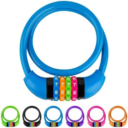 Orange combination cable lock for kids — photo 5