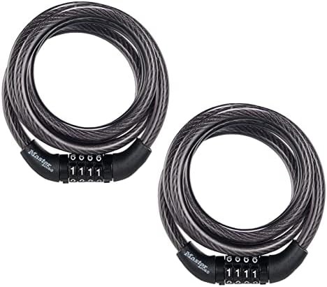 Four foot combination cable locks pair