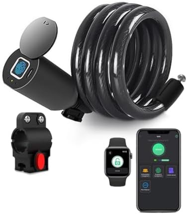 Long steel cable fingerprint lock 150cm