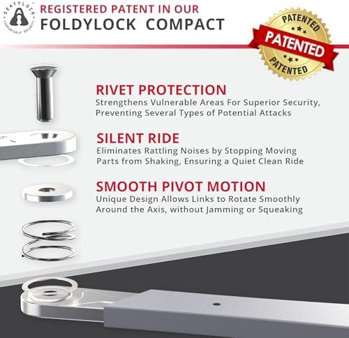 Hardened steel compact folding bike lock — photo 3