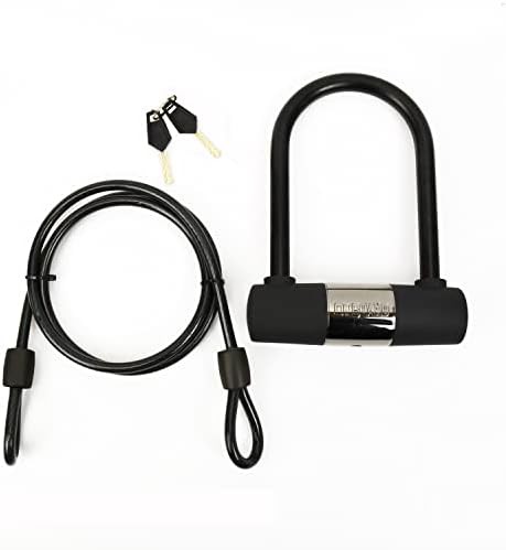 High security u-lock with extension cable