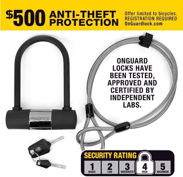High security u-lock with extension cable — photo 3