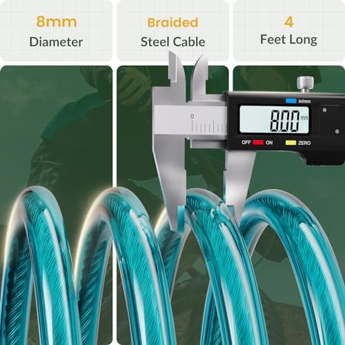 Blue kids combination cable bike lock — photo 3