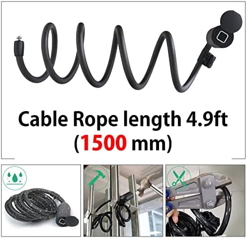 Fingerprint bluetooth cable lock for scooters — photo 3