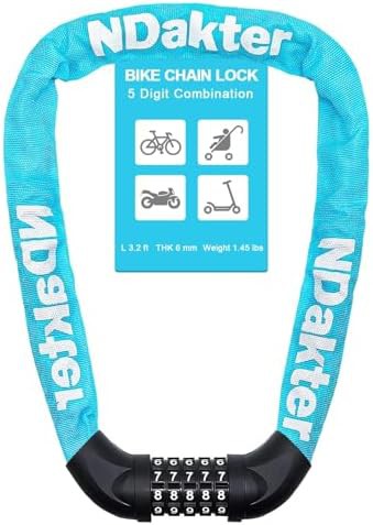 Heavy duty five foot resettable chain lock