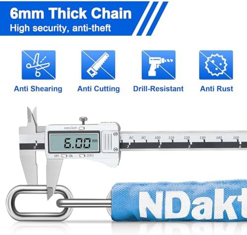 Heavy duty five foot resettable chain lock — photo 4