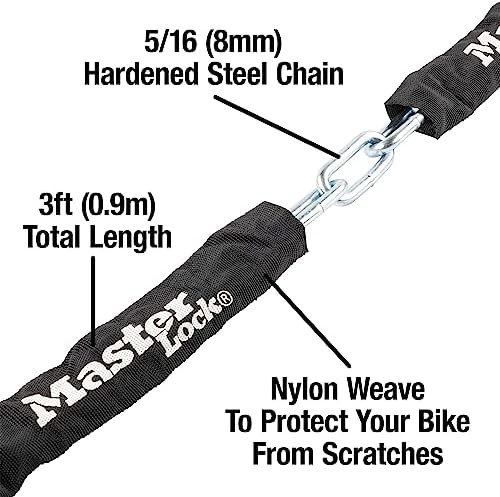 Hardened steel chain with combination lock — photo 3