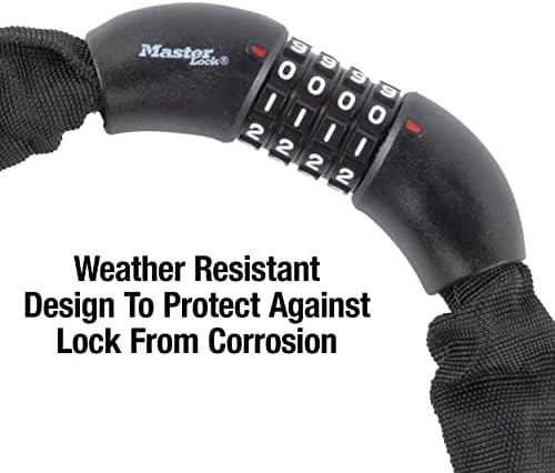 Hardened steel chain with combination lock — photo 4