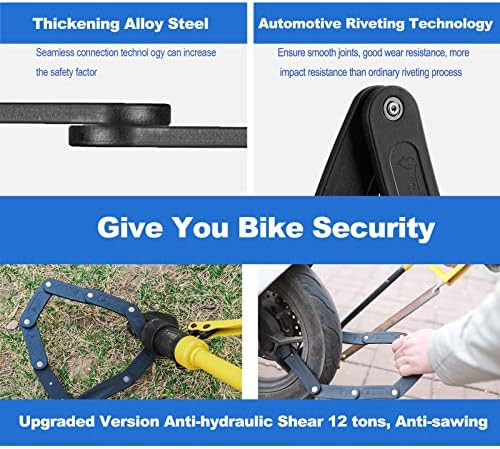 Compact folding alloy bike lock with bracket — photo 3