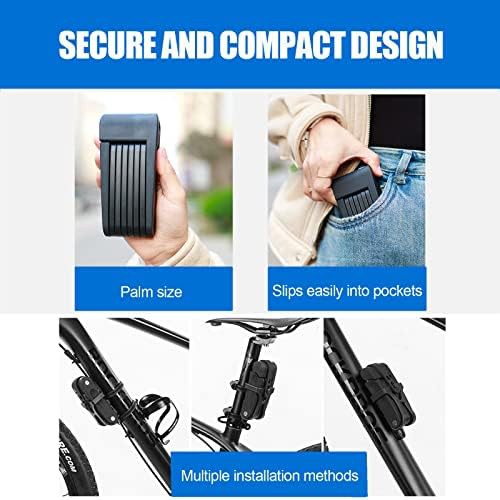 Compact folding alloy bike lock with bracket — photo 4