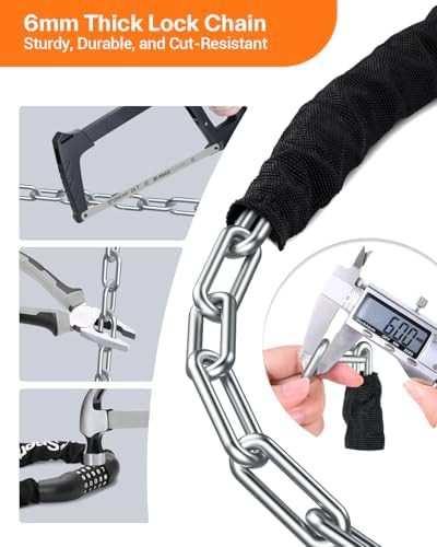 Six mm combination four foot chain lock — photo 4