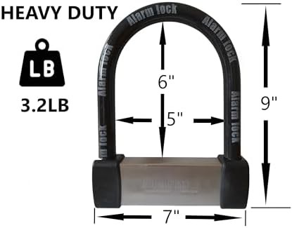 Stainless steel 16mm alarm u-lock — photo 4