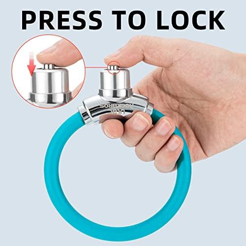 Portable blue cable lock for bicycle security — photo 4
