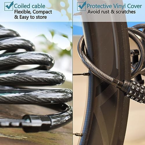 Coiled combination security cable ten feet — photo 4