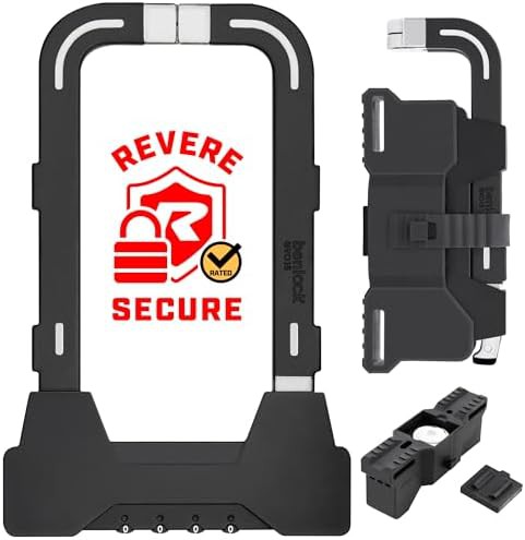 Compact folding U-lock with combination security