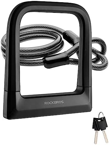Heavy duty u lock with steel cable