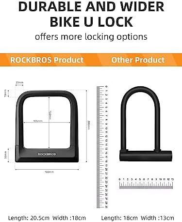 Heavy duty u lock with steel cable — photo 4