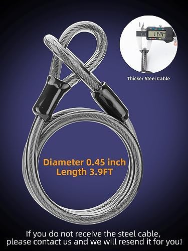 Heavy duty u lock with steel cable — photo 5