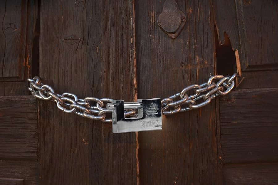Stainless steel chain with 80mm padlock — photo 5