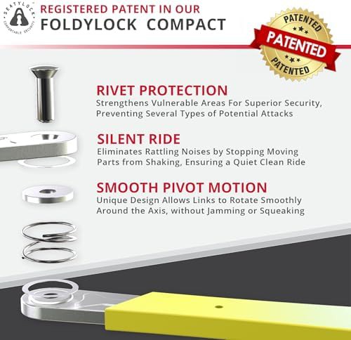 Seatylock foldylock compact keyed folding bike lock 33.5 in — photo 3