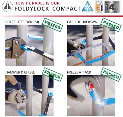 Seatylock foldylock compact keyed folding bike lock 33.5 in — photo 4