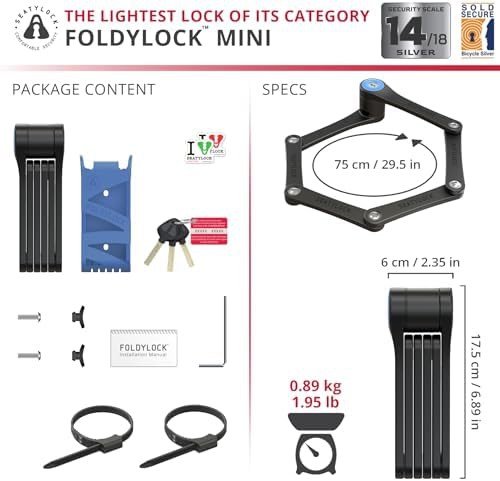 Seatylock foldylock mini keyed folding bike lock 29.5 in — photo 5