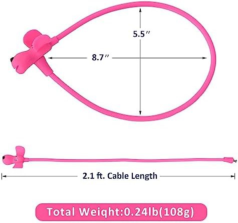 Pink silicone covered kids cable lock — photo 4