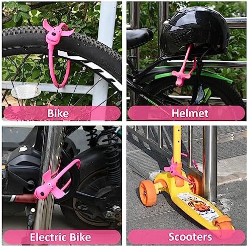 Pink silicone covered kids cable lock — photo 5