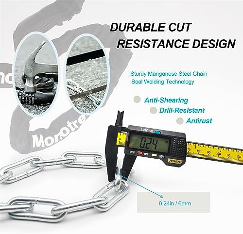 Heavy duty resettable combination chain lock — photo 4
