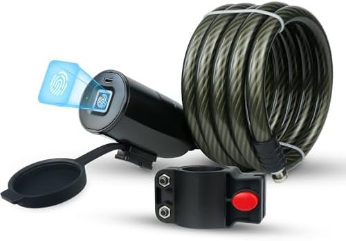 Keyless biometric fingerprint cable lock
