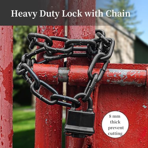 Hardened steel chain with keyed padlock — photo 5