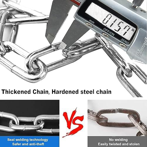 Heavy duty chain lock for scooters and gates — photo 3