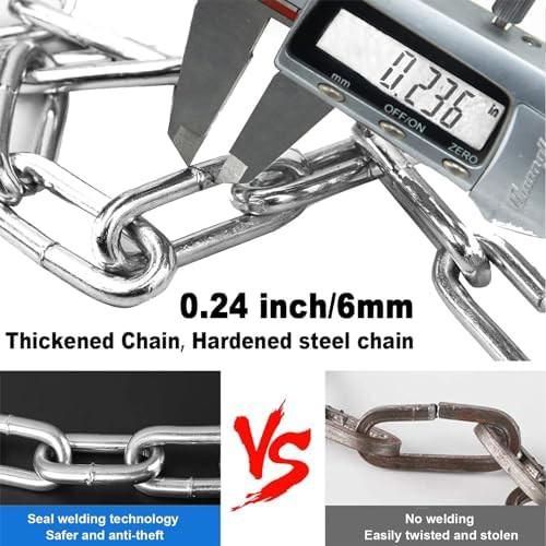 Waterproof bicycle chain lock with three keys — photo 3