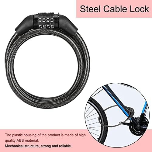 Flexible steel resettable four digit cable lock — photo 4