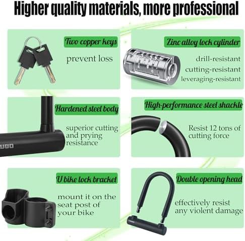 Heavy duty u-lock with mounting bracket — photo 4
