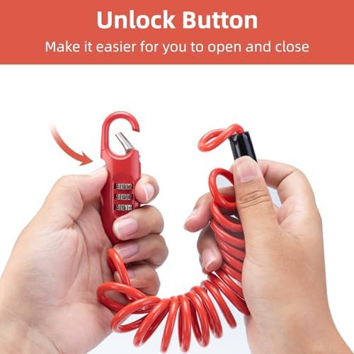 Long six foot combination cable lock — photo 3