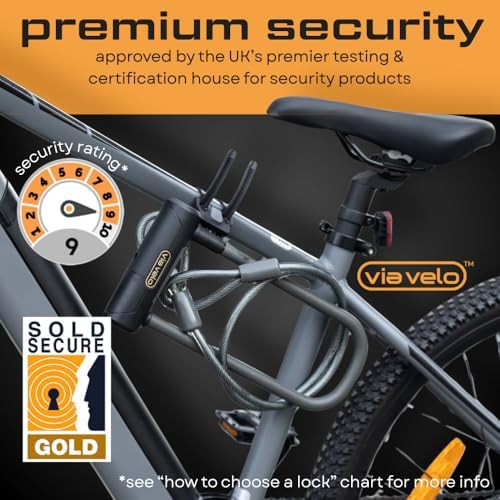 Pro gold rated steel u-lock with bracket — photo 3
