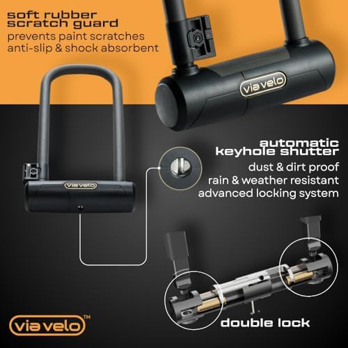 Pro gold rated steel u-lock with bracket — photo 5