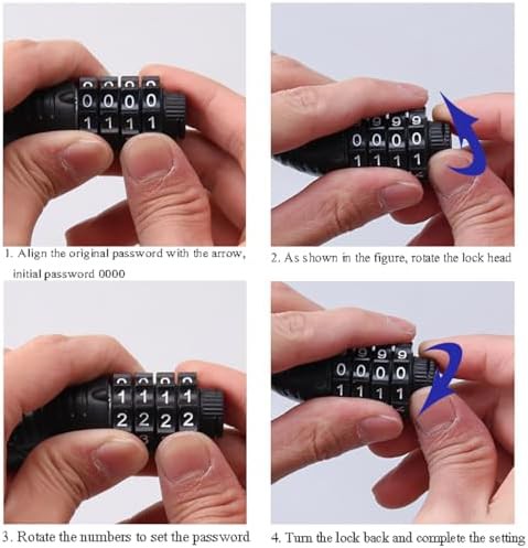 Four digit combination u-lock with cable — photo 4
