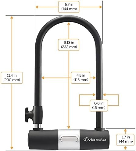 Twin pack u-lock with steel cable combo — photo 5