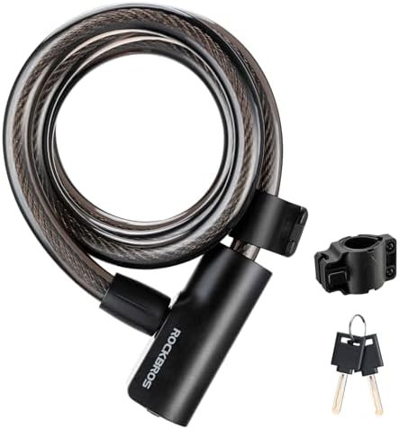 PVC Coated Cable Lock with Bracket