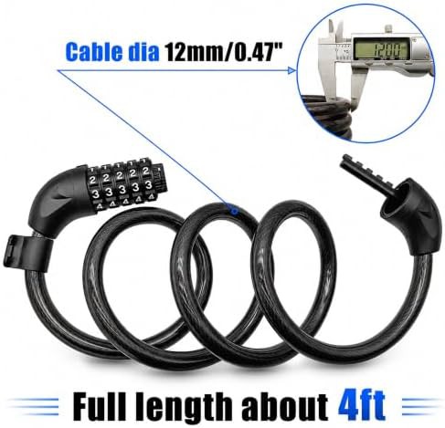 Five digit combination cable bike lock — photo 3
